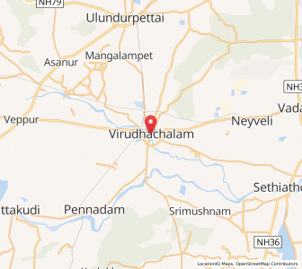 Map of Virudhachalam, Tamil Nadu