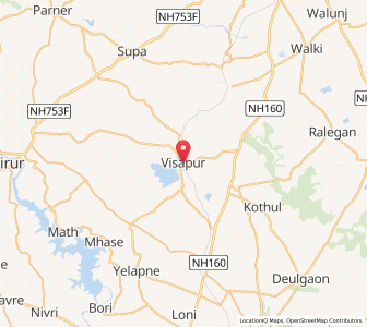 Map of Visapur, Maharashtra