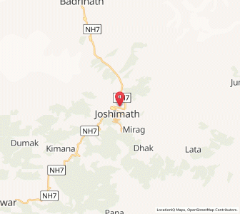 Map of Vishnuprayag, Uttarakhand