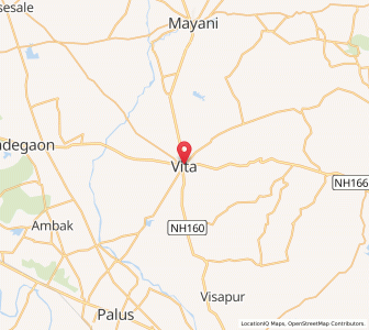 Map of Vite, Maharashtra