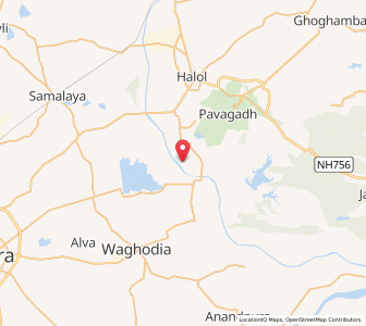 Map of Vitoj, Gujarat