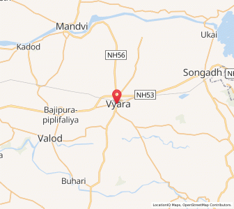 Map of Vyara, Gujarat