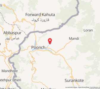 Map of Wagali, Kashmir