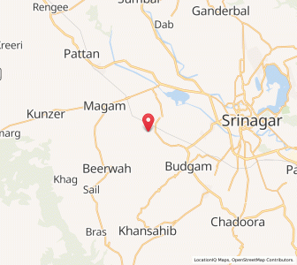Map of Wahapur, Kashmir