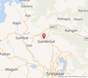 Map of Wahidpur, Kashmir