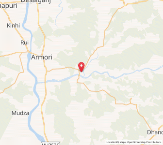 Map of Wairagarh, Maharashtra