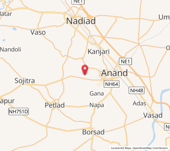Map of Walasan, Gujarat