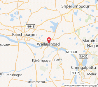Map of Wallajahbad, Tamil Nadu