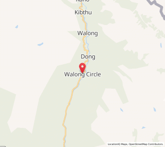 Map of Walong, Arunachal Pradesh