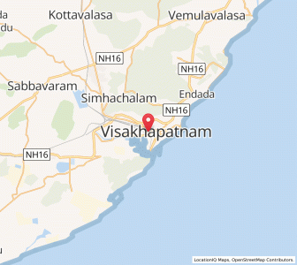 Map of Waltair, Andhra Pradesh