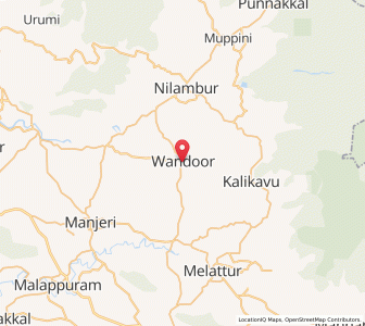 Map of Wandur, Kerala