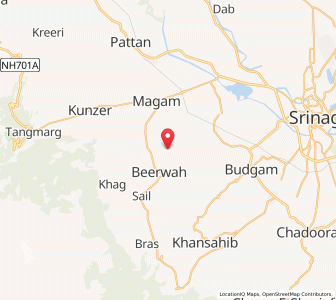 Map of Wanihom, Kashmir
