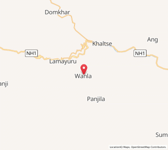 Map of Wanlah, Kashmir