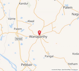 Map of Wanparti, Andhra Pradesh