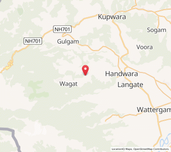 Map of Warapur, Kashmir
