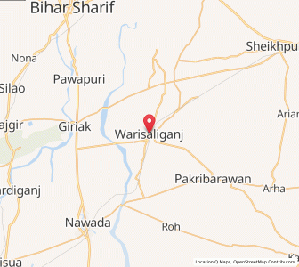 Map of Waris Aliganj, Bihar