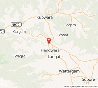 Map of Warpur, Kashmir