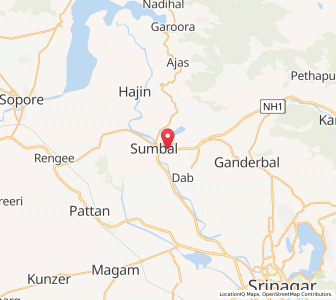 Map of Waskur, Kashmir