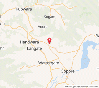 Map of Wasramun Chak, Kashmir