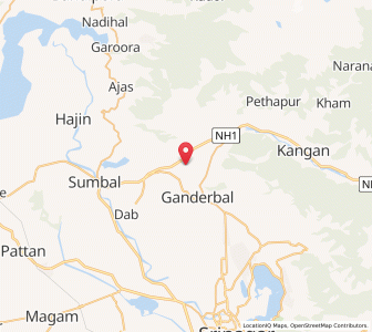 Map of Watalbagh, Kashmir