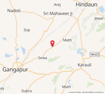 Map of Wazirpur, Rajasthan