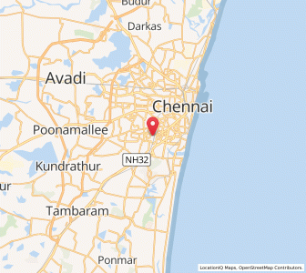Map of West Mambalam, Tamil Nadu