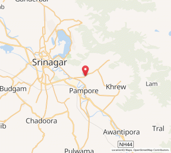 Map of Wewar, Kashmir