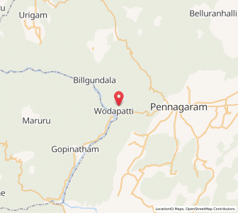 Map of Wodapatti, Tamil Nadu