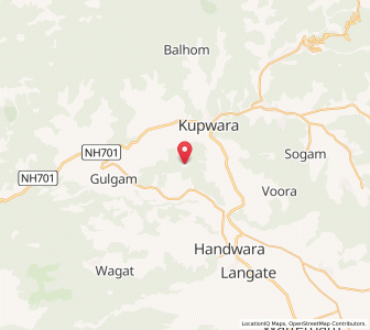 Map of Woghabal, Kashmir
