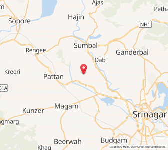 Map of Wudin, Kashmir