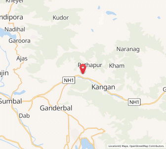 Map of Wusan Pethapur, Kashmir