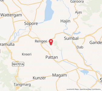Map of Wussanknui, Kashmir