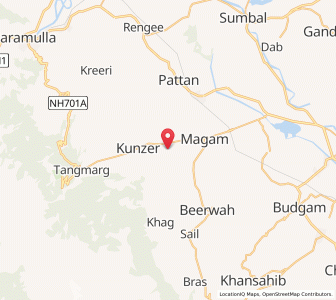 Map of Wutiku, Kashmir