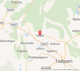 Map of Yadiki, Andhra Pradesh