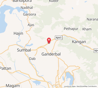 Map of Yanihama, Kashmir
