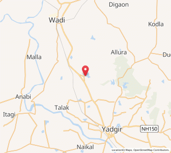 Map of Yargol, Karnataka