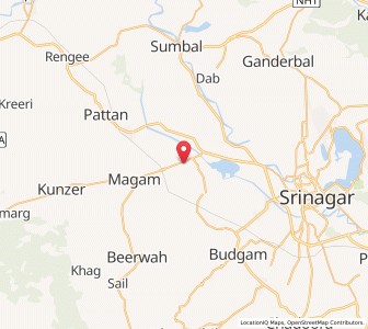 Map of Yarigund, Kashmir