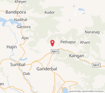 Map of Yarmugam, Kashmir