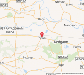 Map of Yavat, Maharashtra