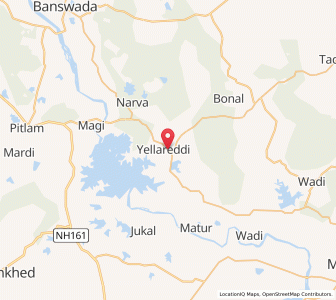 Map of Yellareddi, Andhra Pradesh