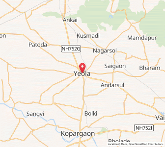 Map of Yeola, Maharashtra