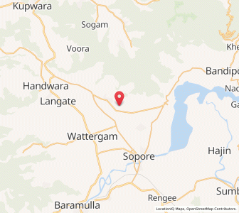 Map of Yidipur, Kashmir