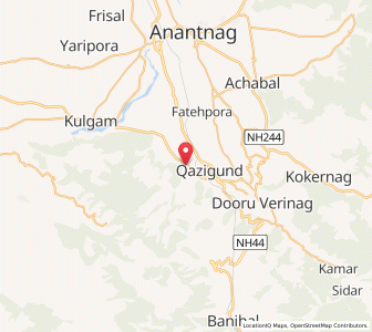 Map of Yor Khoshpur, Kashmir