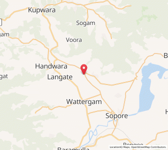 Map of Yuhus, Kashmir