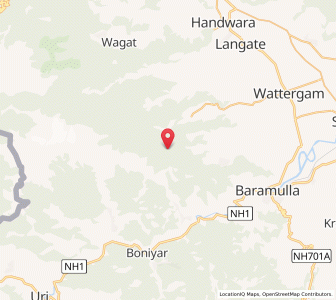Map of Zab Baihk, Kashmir