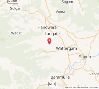 Map of Zagsundar, Kashmir