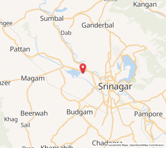 Map of Zainakut, Kashmir