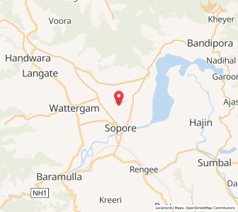 Map of Zandwain, Kashmir