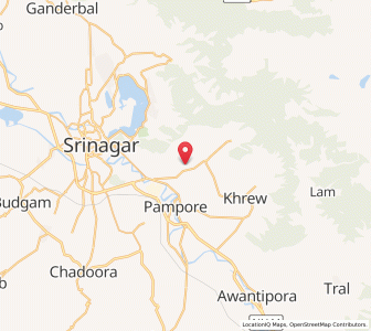 Map of Zawara, Kashmir