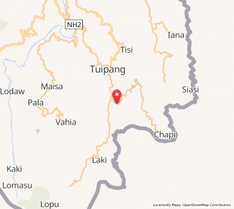 Map of Zawngling, Mizoram